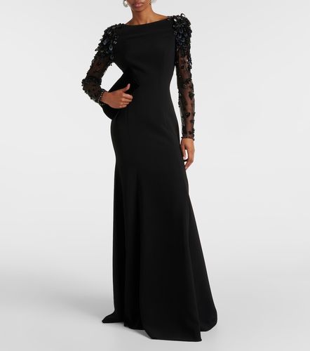 Robe longue Adella en crêpe à ornements - Jenny Packham - Modalova