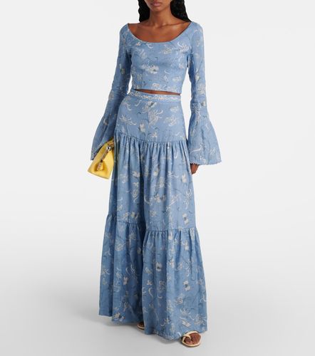 Top raccourci Limoncillo Lymanopoda en lin - Agua by Agua Bendita - Modalova