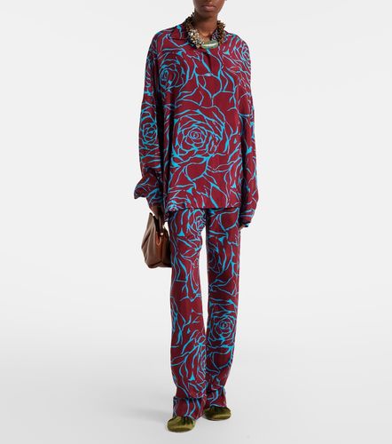 Pantalon droit à fleurs - Dries Van Noten - Modalova