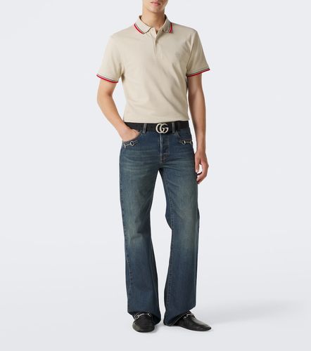 Polo en piqué de coton mélangé - Gucci - Modalova