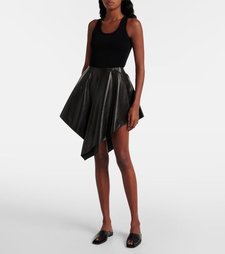Alaïa Mini-jupe asymétrique en cuir - Alaia - Modalova