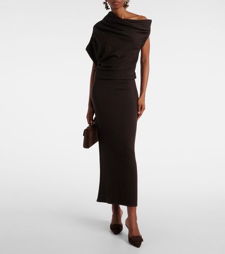 Robe longue Mabel asymétrique en laine - Staud - Modalova