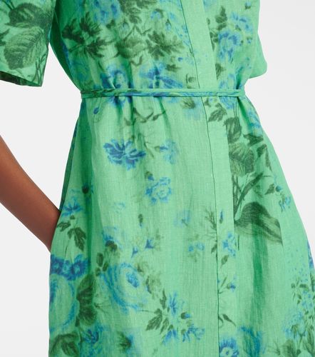 Erdem Robe chemise en lin à fleurs - Erdem - Modalova