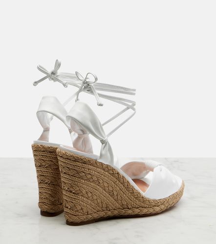 Espadrilles compensées Carina en cuir - Aquazzura - Modalova
