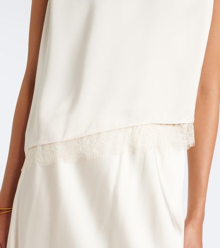 Top asymétrique en satin à dentelle - Vince - Modalova
