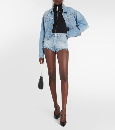 Short à taille mi-haute en jean - Alessandra Rich - Modalova