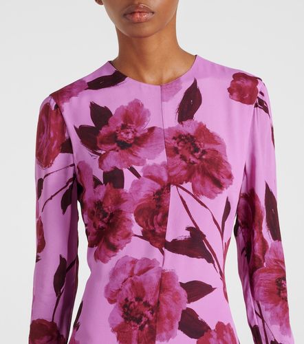 Robe midi en crêpe à imprimé floral - Erdem - Modalova