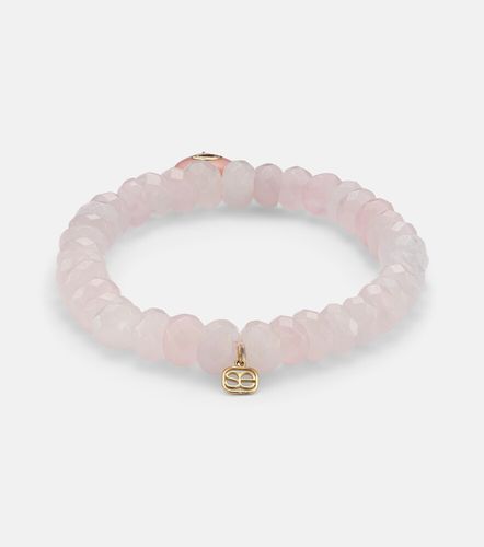 Bracelet en or 14 ct, oplae et diamant - Sydney Evan - Modalova