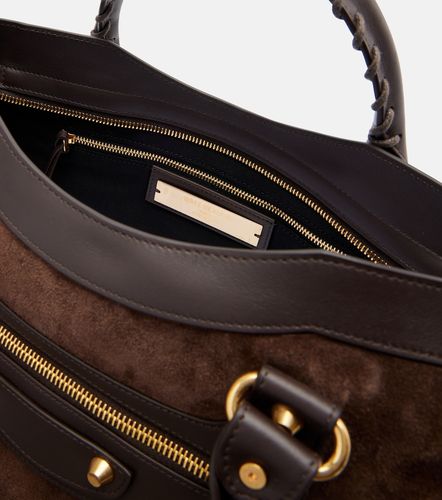 Sac à main Le City Medium en daim et cuir - Balenciaga - Modalova