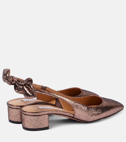 Escarpins Very Bow Tie à paillettes - Aquazzura - Modalova