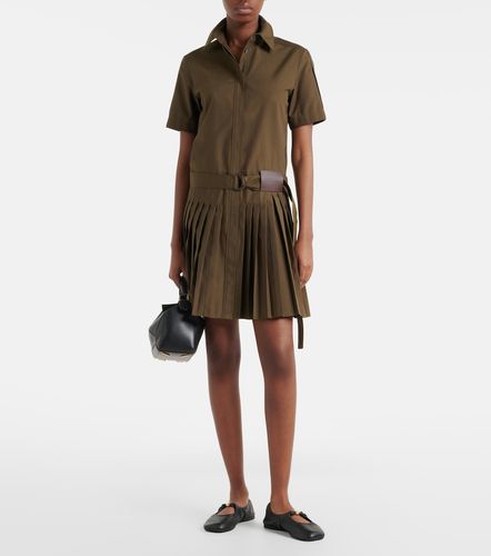 Robe chemise plissée en coton mélangé - Loewe - Modalova