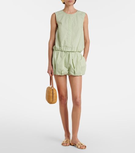 Short en coton mélangé à carreaux vichy - Simkhai - Modalova