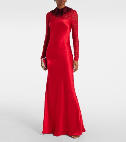 Robe longue en soie mélangée et dentelle - Rodarte - Modalova