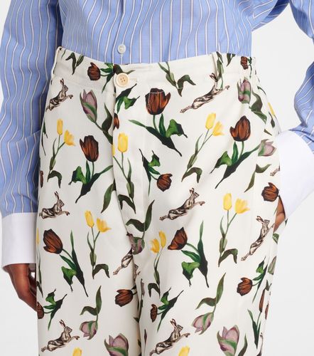 Pantalon palazzo imprimé en soie - Marni - Modalova