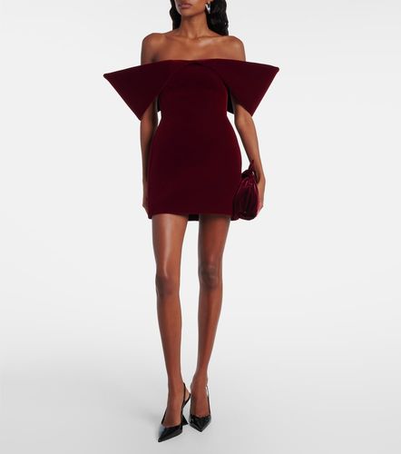 Robe à encolure bardot en velours - David Koma - Modalova