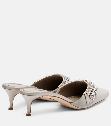 Mules Tulipe 50 en velours à ornements - Manolo Blahnik - Modalova