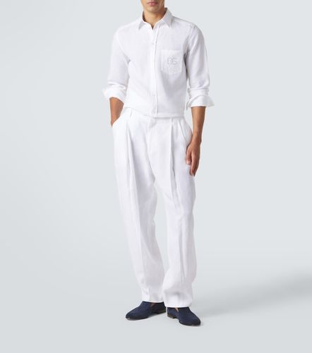 Pantalon fuselé en lin - Dolce&Gabbana - Modalova