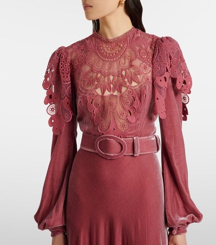 Robe longue Ashley en dentelle - Costarellos - Modalova