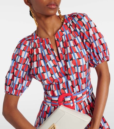 Robe midi Lindy en coton mélangé à imprimé - Diane von Furstenberg - Modalova