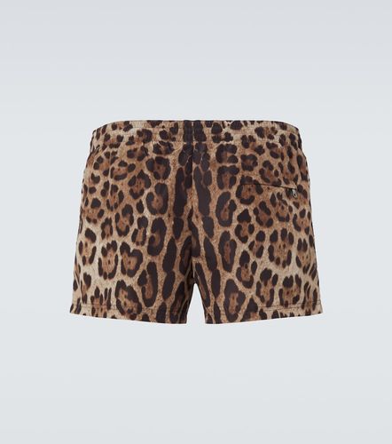 Short de bain à motif léopard - Dolce&Gabbana - Modalova