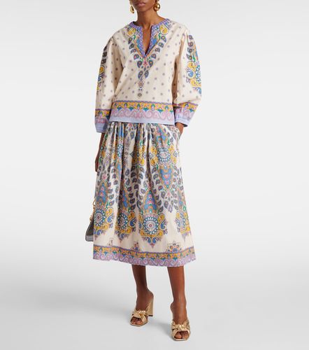 Jupe midi en coton à motif cachemire - Etro - Modalova