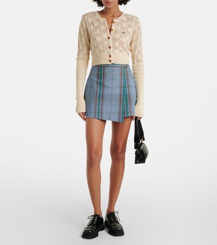 Mini-jupe Cut Off en coton et lin à carreaux - Vivienne Westwood - Modalova