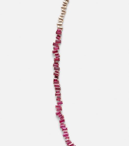 Collier Bold en or rose 18 ct, diamants et saphirs - Suzanne Kalan - Modalova