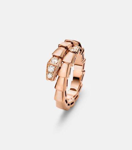 Bague Serpenti Viper en or rose 18 ct et diamants - Bvlgari - Modalova