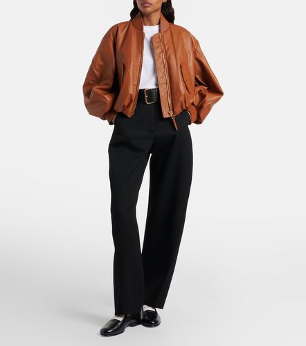 Veste bomber raccourcie Cocoon en cuir - Givenchy - Modalova