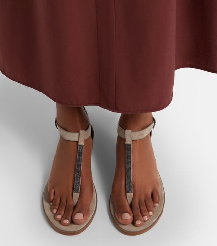 Mules Monili en daim - Brunello Cucinelli - Modalova