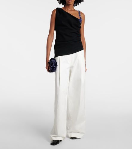 Pantalon ample taille haute en coton - Dries Van Noten - Modalova