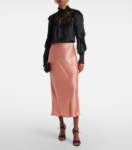 Jupe midi Ardith en satin de soie - Rixo - Modalova