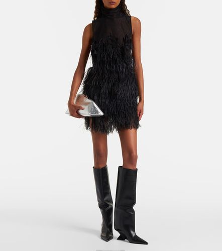 The Attico Robe brodée à plumes - The Attico - Modalova