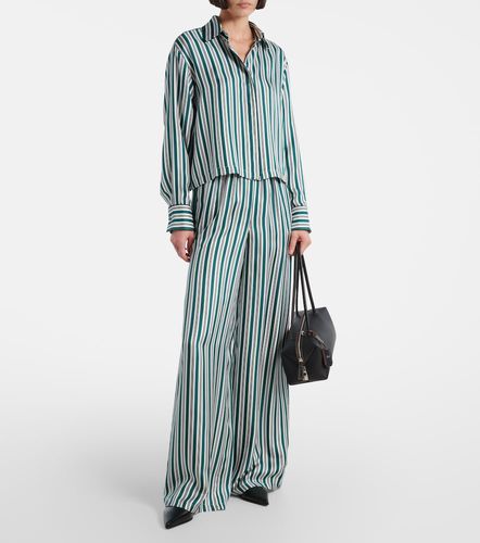 Pantalon ample Ladino rayé en soie - Max Mara - Modalova
