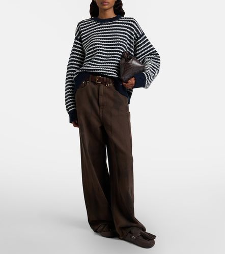 Ganni Pull rayé en laine et coton - Ganni - Modalova