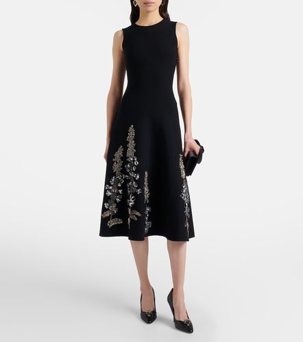 Robe midi en jacquard à ornements - Oscar de la Renta - Modalova