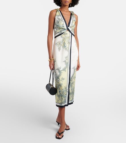 Robe midi Kaliza en sergé à fleurs - Veronica Beard - Modalova