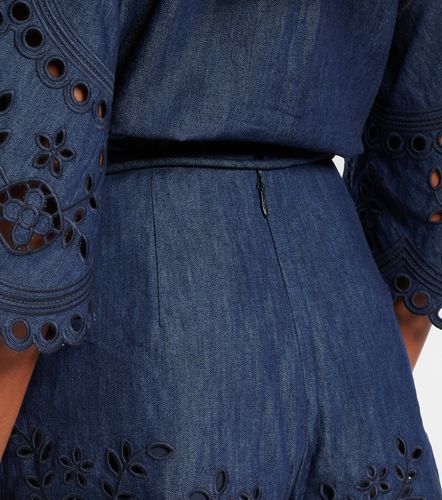 Short Mahon en denim à broderies anglaises - Zimmermann - Modalova