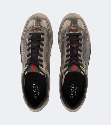 Baskets Shift Web Stripe en cuir - Gucci - Modalova
