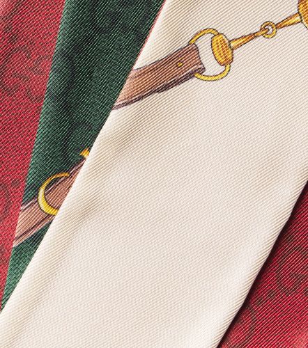 Foulard GG Horsebit en sergé de soie - Gucci - Modalova