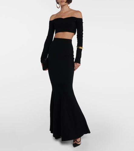 Jupe longue à taille haute en laine mélangée - Nina Ricci - Modalova