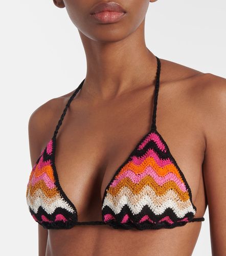 Haut de bikini rayé en coton - Anna Kosturova - Modalova
