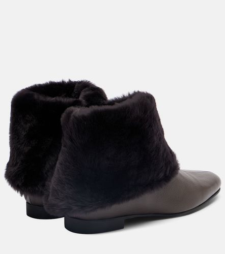 Bottines en cuir et shearling - Toteme - Modalova