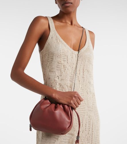 Sac à bandoulière Mellow Mini en cuir - Brunello Cucinelli - Modalova