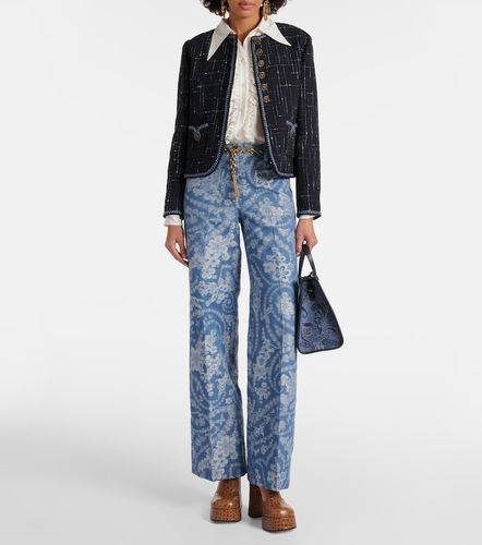 Pantalon ample imprimé en coton et lin - Etro - Modalova