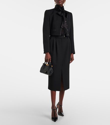 Veste raccourcie en laine mélangée - Dolce&Gabbana - Modalova