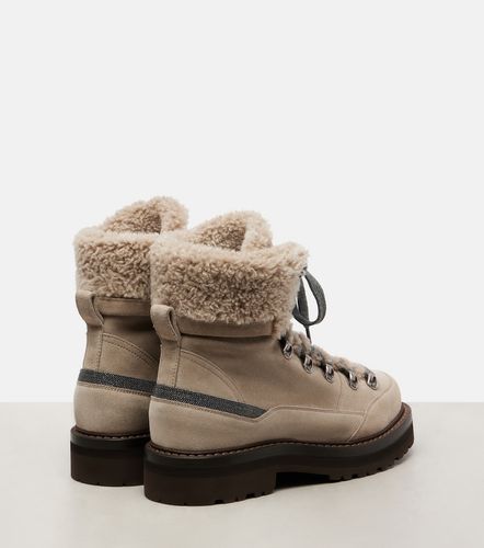 Bottines en daim et shearling - Brunello Cucinelli - Modalova