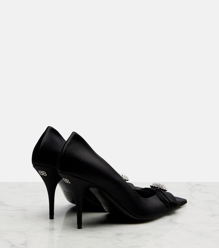 Escarpins Avenue Palazzo 90 en satin à ornements - Balenciaga - Modalova