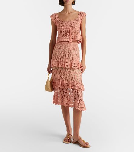Jupe midi Elsie en crochet de coton - Anna Kosturova - Modalova