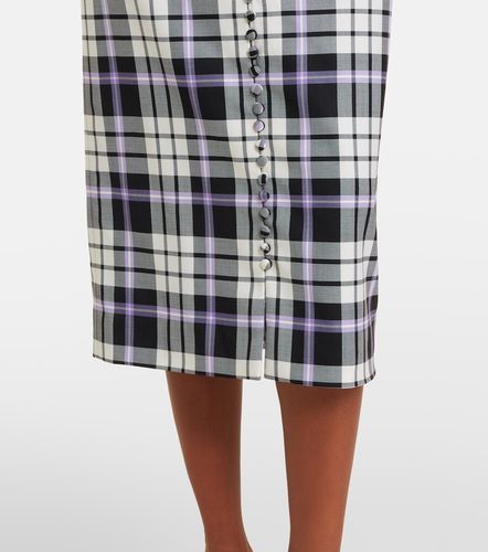 Robe midi en laine à carreaux - Carolina Herrera - Modalova